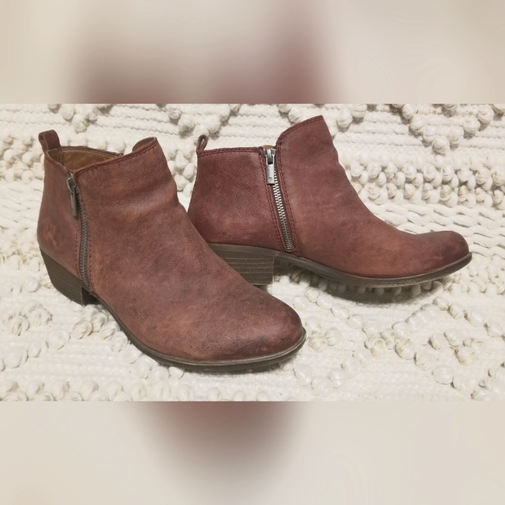 Lucky Brand burgundy leather boot size 10